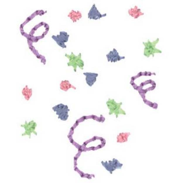 Picture of Confetti Machine Embroidery Design