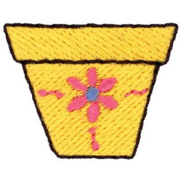 Picture of Flower Pot Machine Embroidery Design