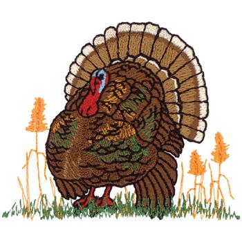 Wild Turkey Machine Embroidery Design