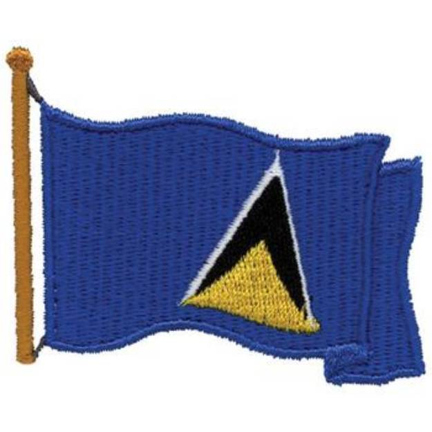 Picture of Flag Of Saint Lucia Machine Embroidery Design
