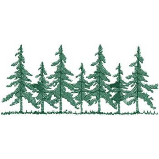 Picture of Pine Trees Machine Embroidery Design