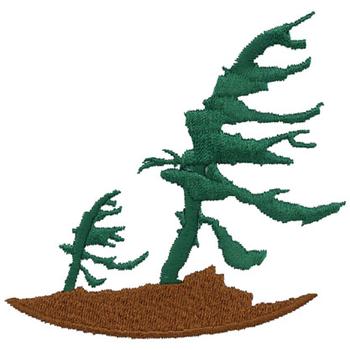 Windy Trees Machine Embroidery Design