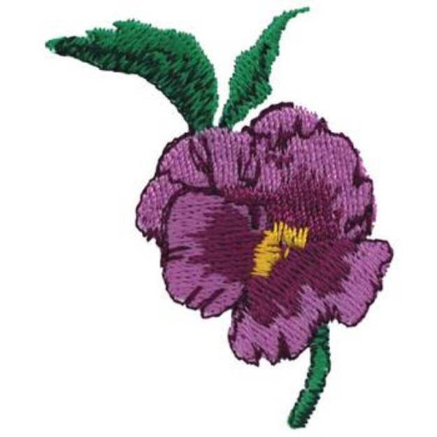 Picture of Purple Pansy Machine Embroidery Design