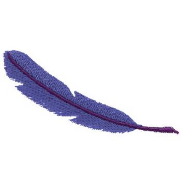 Picture of Blue Feather Machine Embroidery Design