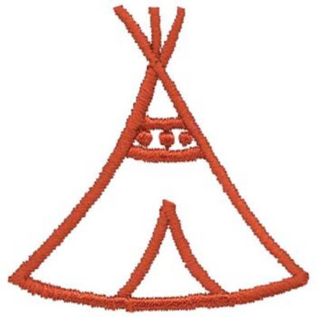 Picture of Tee Pee Machine Embroidery Design
