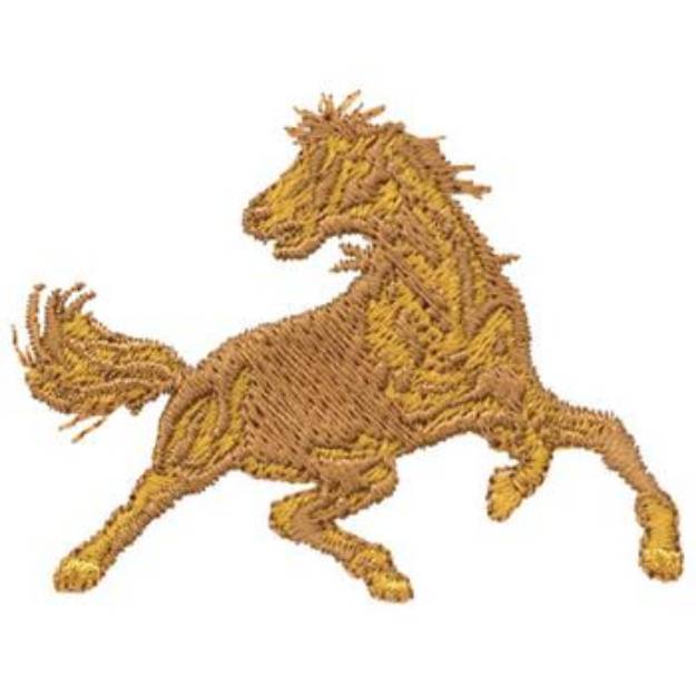Picture of Golden Horse Machine Embroidery Design