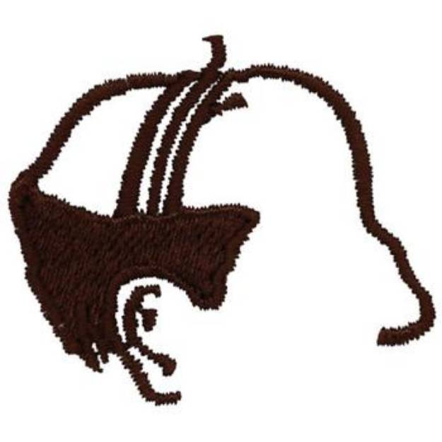 Picture of Bald Head Machine Embroidery Design