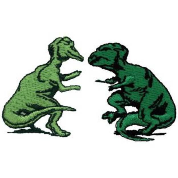 Picture of Two Dinosaurs Machine Embroidery Design