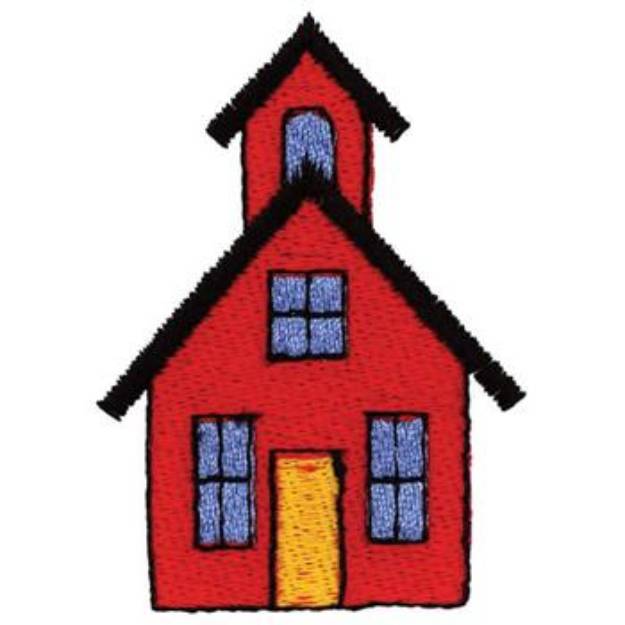 Picture of Schoolhouse Machine Embroidery Design