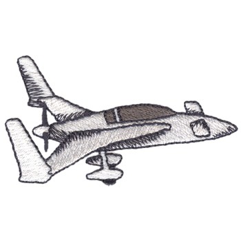 Personal Aircraft Machine Embroidery Design
