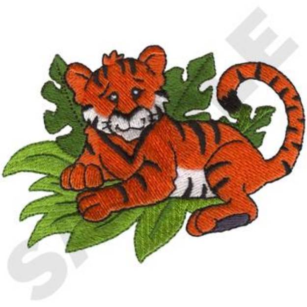 Picture of Friendly Tiger Machine Embroidery Design
