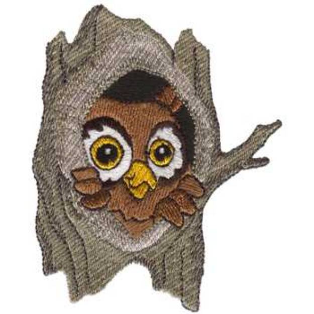 Picture of Peek-A-Boo Owl Machine Embroidery Design