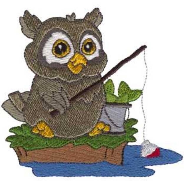 Picture of Fishing Owl Machine Embroidery Design