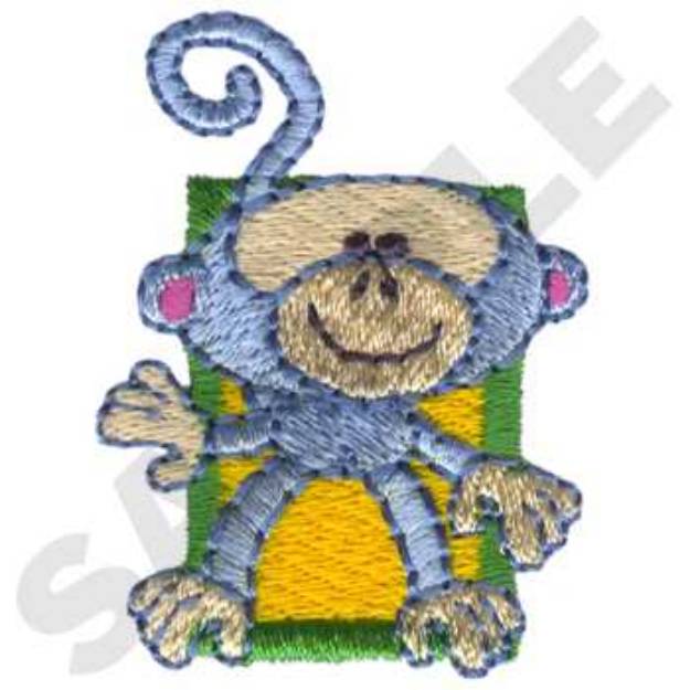Picture of Monkey Accent Machine Embroidery Design