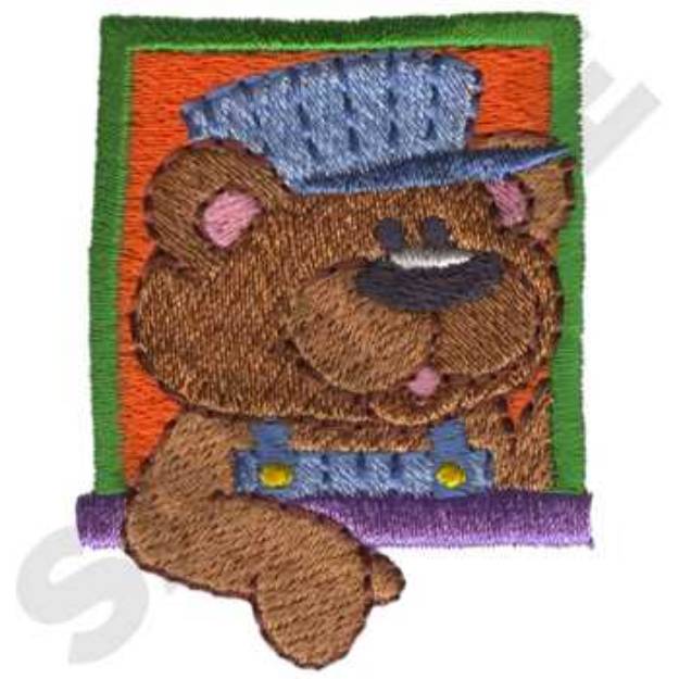 Picture of Conductor Bear Accent Machine Embroidery Design