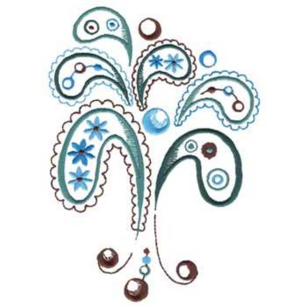 Picture of Paisley Embellishment Machine Embroidery Design