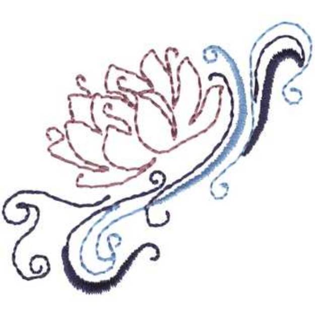 Picture of Lotus Machine Embroidery Design