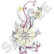 Picture of Swirling Sunflowers Machine Embroidery Design