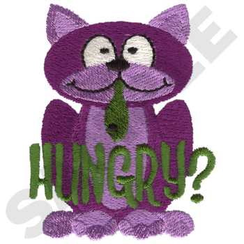 Hungry Cat Machine Embroidery Design