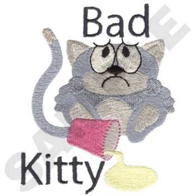 Picture of Bad Kitty Machine Embroidery Design