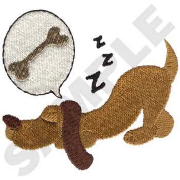 Picture of Sleeping Dog Machine Embroidery Design