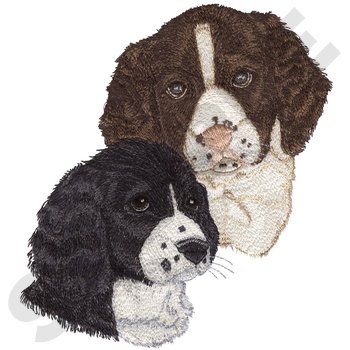 Springer Spaniel Puppies Machine Embroidery Design