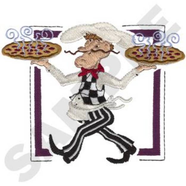 Picture of Pizza Chef Machine Embroidery Design
