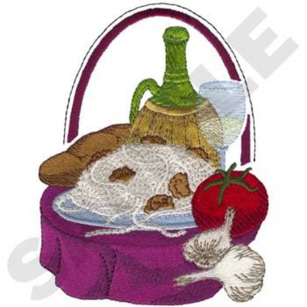 Picture of Pasta Dinner Machine Embroidery Design