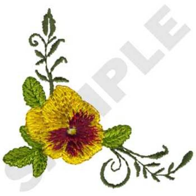 Picture of Pansy Corner Machine Embroidery Design