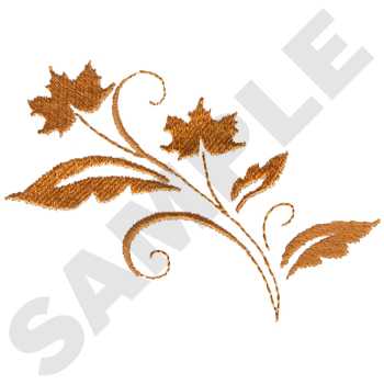 Maple Leaf Scroll Machine Embroidery Design