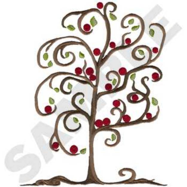 Picture of Embellished Fruit Tree Machine Embroidery Design