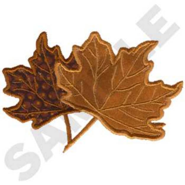 Picture of Maple Leaves Applique Machine Embroidery Design
