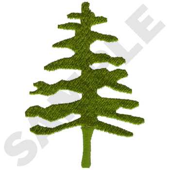 Pine Tree Machine Embroidery Design