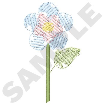 Pastel Spring Flower Machine Embroidery Design