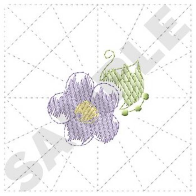 Picture of Quilt Stitched Flower Machine Embroidery Design