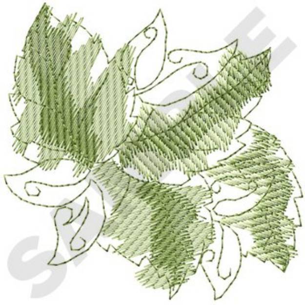 Picture of Tree Leaves Machine Embroidery Design