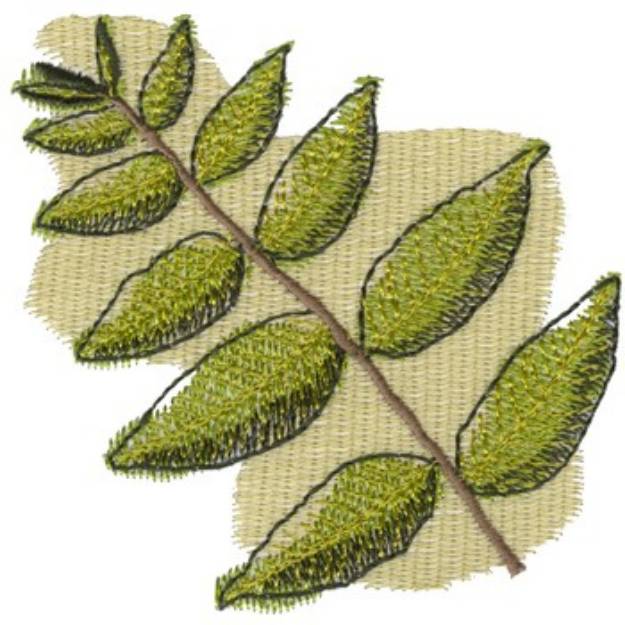 Picture of Walnut Tree Leaves Machine Embroidery Design