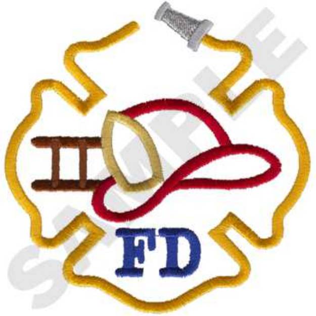 Picture of Firehose Maltese Cross Machine Embroidery Design
