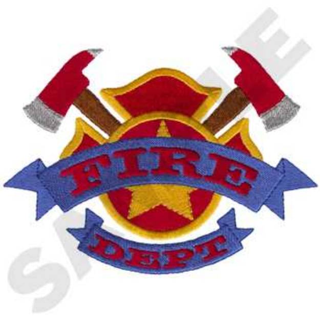 Picture of Firefighting Symbol Machine Embroidery Design