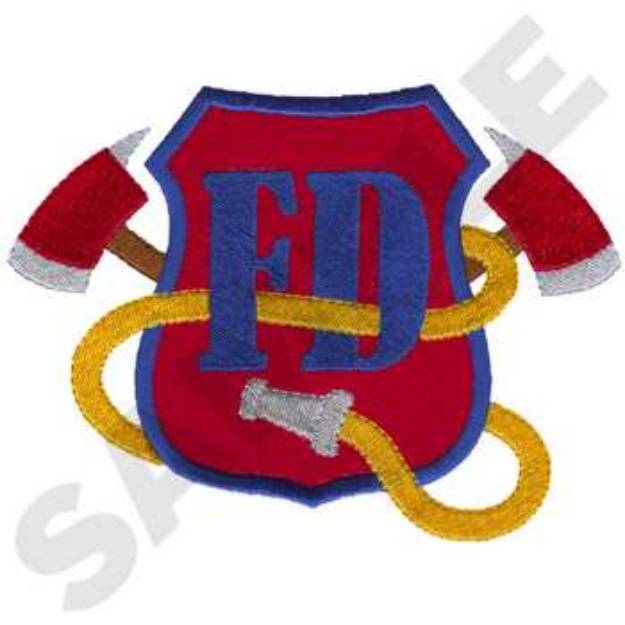 Picture of Fire Department Machine Embroidery Design