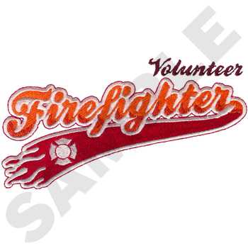 Volunteer Firefighter Machine Embroidery Design