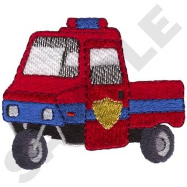 Picture of Police Vehicle Machine Embroidery Design
