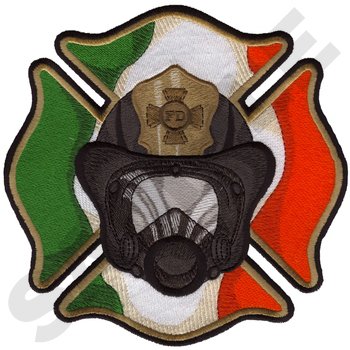 Irish Fire Fighter Machine Embroidery Design
