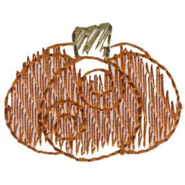 Picture of Fall Pumpkin Accent Machine Embroidery Design