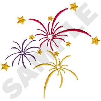 Fourth Of July Finale Machine Embroidery Design