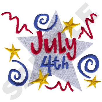 July Fourth Celebration Machine Embroidery Design
