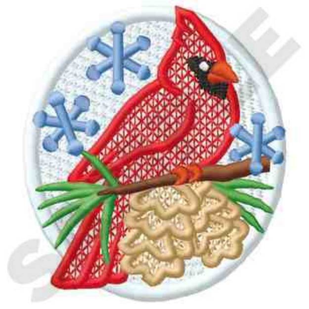 Picture of Winter Cardinal Machine Embroidery Design