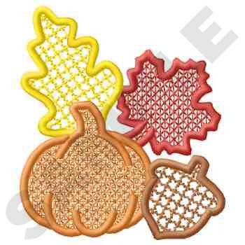 Fall Leaves Machine Embroidery Design