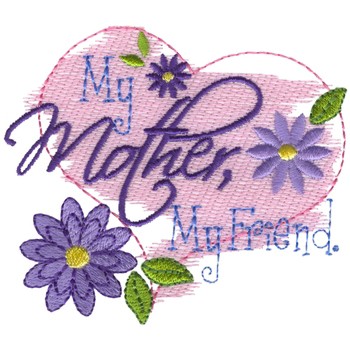 Mother And Friend Machine Embroidery Design
