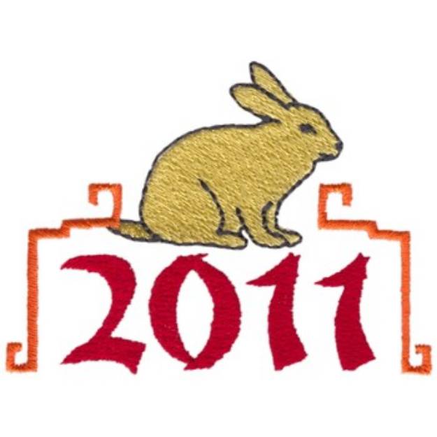 Picture of Year Of The Rabbit Machine Embroidery Design